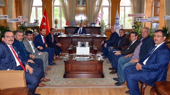 Konyada resmi kurumlar, stk'lar ve vatandaşlardan poçanoğlu'na "hayırlı olsun" ziyareti