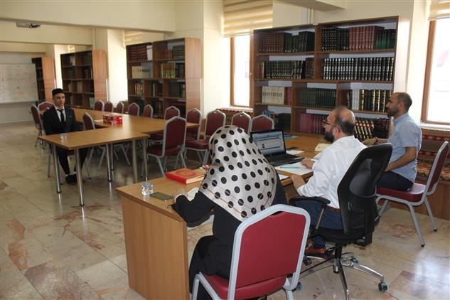 Erzincan'da 2. Dönem Hafızlık Tespit Sınavı Müftülüğümüz Kütüphanesinde Yapıldı