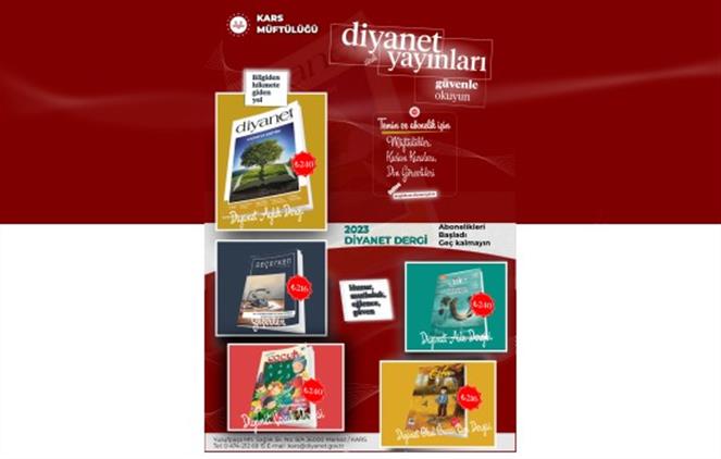 Kars'ta 2023 Yılı Diyanet Dergileri Abonelikleri Başladı