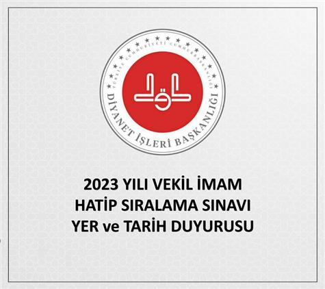 Isparta'da 2023 Yılı Vekil Imam Hatip Sıralama Sınavı Yer Ve Tarih Duyurusu