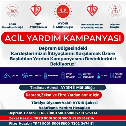 Aydin'da Acil Yardım Kampanyası