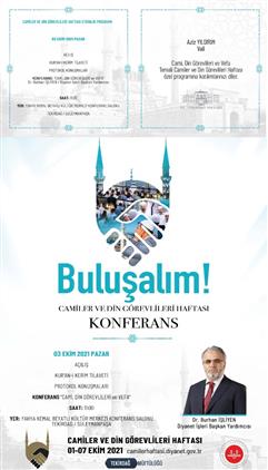 Tekirdağ'da Camiler Ve Din Görevlileri Haftası Açılış Konferansı