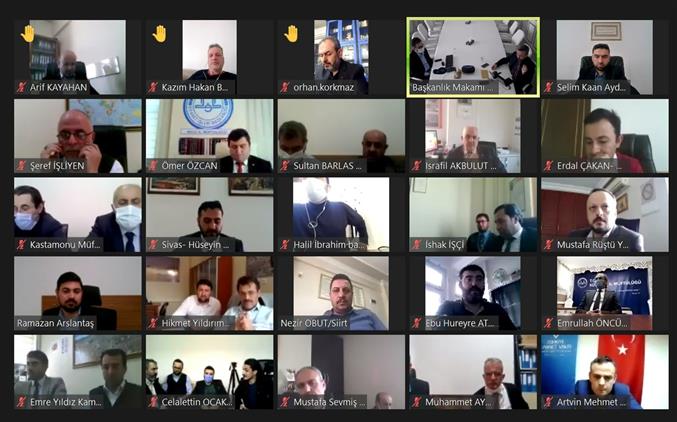 Isparta'da Diyanet Haber Koordinatörleri çevrim Içi Toplantıda Bir Araya Geldi