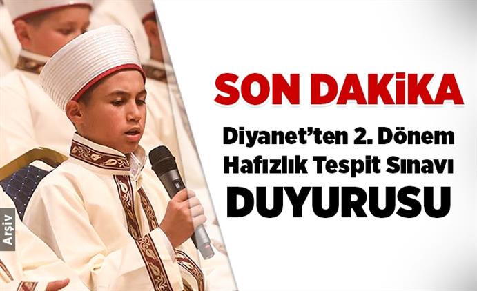 Erzincan'da Diyanet'ten 2. Dönem Hafızlık Tespit Sınavı Duyurusu