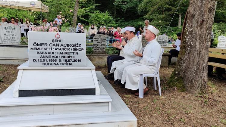 Sinop'ta şehit ömer Can Açıkgöz Dualarla Yâd Edildi