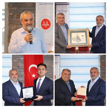 Sivas'ta Emekliye Ayrılan Müftü Yardımcısı Tan'a Veda Programı Düzenlendi