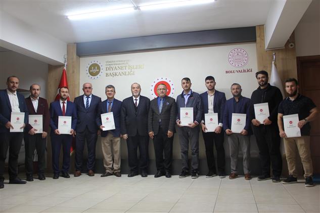 Bolu'da Hafız Hocalarımıza Belgeleri Teslim Edildi