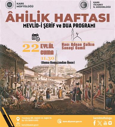 Kars'ta Âhilik Haftası Mevlid-i şerif Ve Dua Programı