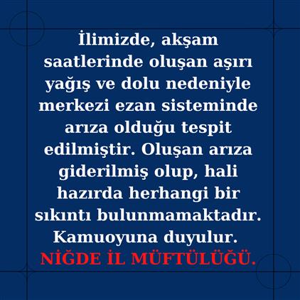 Niğde'de Kamuoyuna Duyurulur