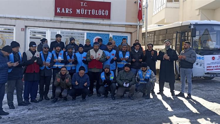 Kars Müftülüğünden 2. Ekip Dualarla Yola çıktı