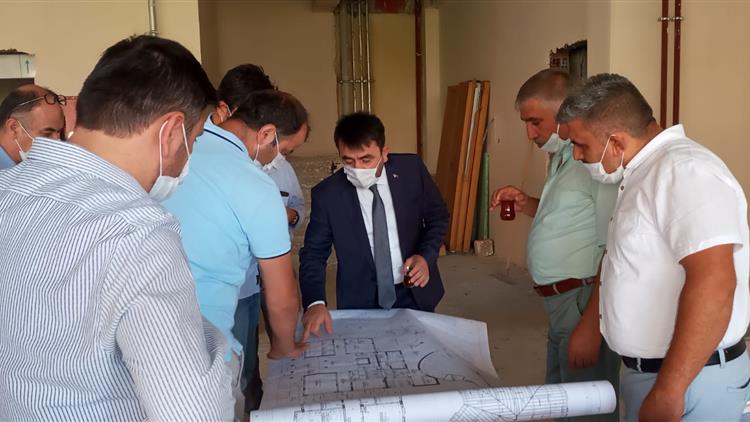 Amasya'da Il Müftümüz Durmuş Ayvaz Müftülük Hizmet Binası Inşaatını Yerinde Inceledi