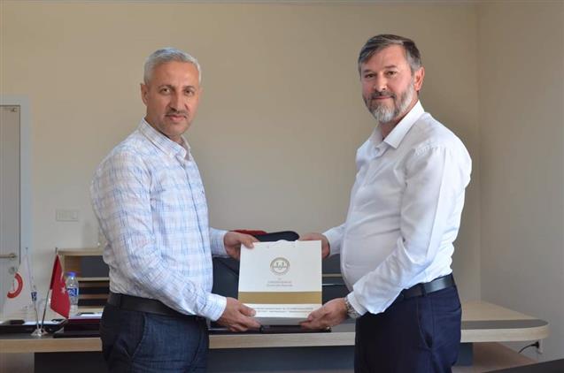 Il Müftümüz Mevlüt Topçu, Hatay Mutafa Kemal üniversitesi Rektörü Prof. Dr. Veysel Eren’i Makamında Ziyaret Etti