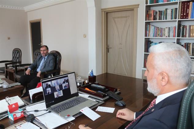 Agri'da Ilçe Müftüleri Toplantısı Telekonferans Ile Yapıldı
