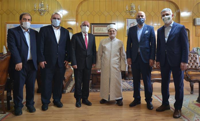 Konya'da Mescidi Aksa Imam Hatibi şeyh Ikrime Sabri'den Müftülüğümüze Ziyaret