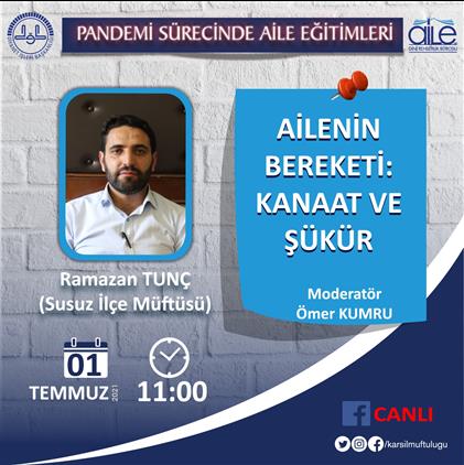 Kars'ta Pandemi Sürecinde Aile Eğitimleri 3. Dönem Son Programı Ile Karşınızda Olacaktır.