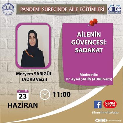 Kars'ta Pandemi Sürecinde Aile Eğitimleri Devam Ediyor.