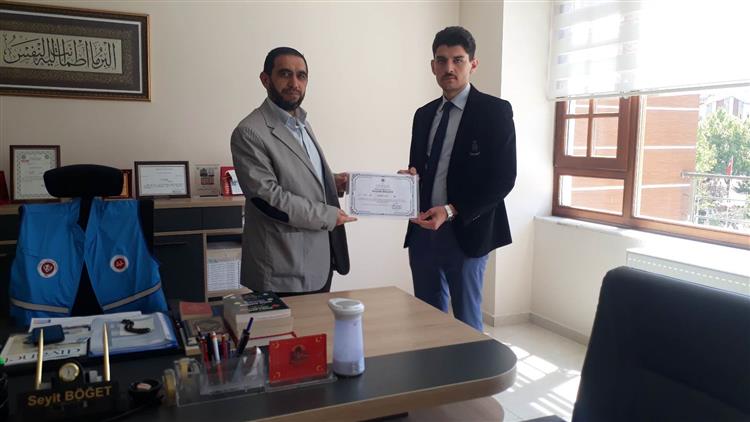 Isparta'da Personel Başarı Belgesini Aldı