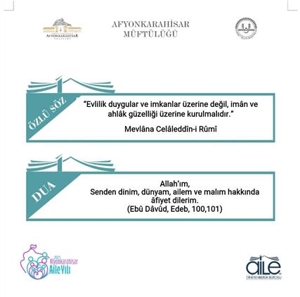"2021 Afyonkarahisar Aile Yılı" Projesi şubat Ayı Teması