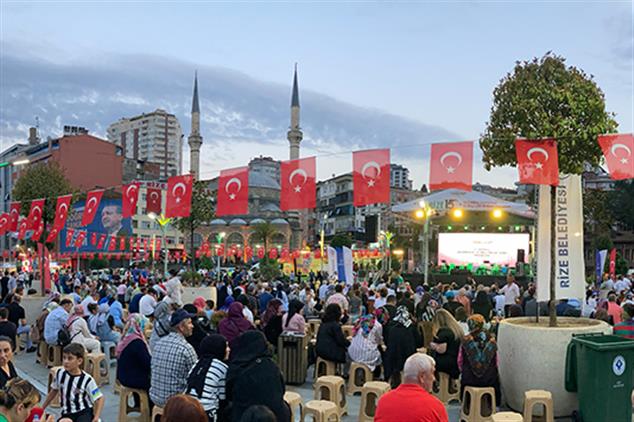 Rize’de 15 Temmuz Demokrasi Ve Milli Birlik Günü Coşkuyla Kutlandı