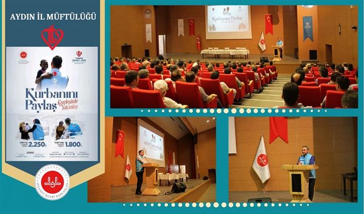 Aydin'da Türkiye Diyanet Vakfı 2022 Yılı Vekalet Yoluyla Kurban Kesim Organizasyonu Tanıtım Toplantısı
