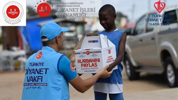 Türkiye Diyanet Vakfı Elazığda Kurban Eti Dağıttı
