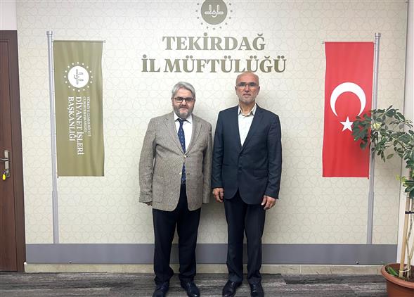 Tekirdağ'da Uluslararası Iyilik ödülü Sahibi Taşdemir’den Il Müftüsüne Ziyaret