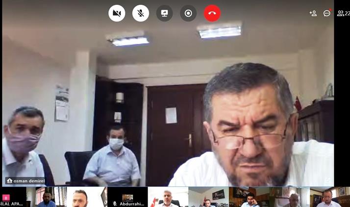 Antalya'da Yaklaşan Ramazan Bayramı öncesinde Ilçe Müftüleri Ile Telekonferans Yöntemiyle Toplantı  Gerçekleştirildi